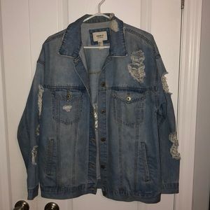 Forever 21 Distressed Jean Jacket
